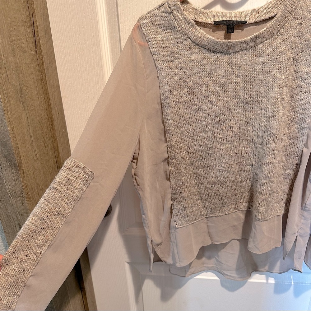 Sweater with sheer detail